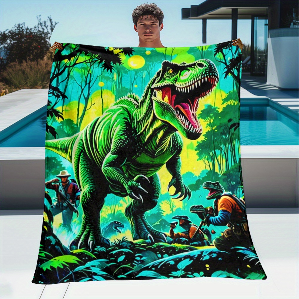 Outdoor Adventure Kids - Флисовое одеяло с динозавром T Rex