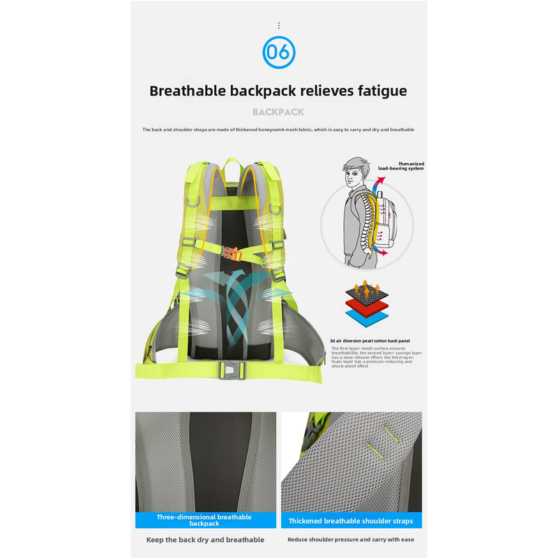 Рюкзак AZELA 36-55L для походо – обзор и цена Outdoor Adventure Backpack